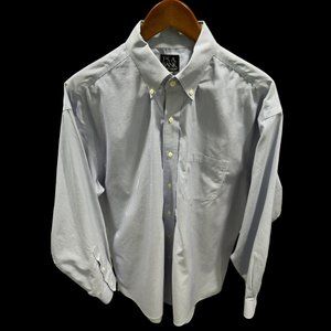 DONATED Jos. A. Bank Traveler’s Collection Men’s Blue Striped Dress Shirt